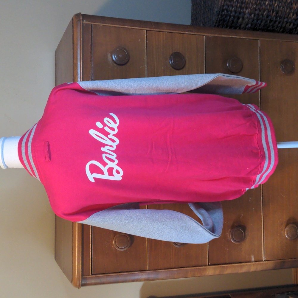 Barbie WMS Varsity Jacket Letterman Style BARBIECORE NWOT - Picture 11 of 14